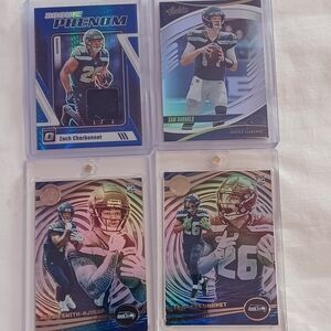 Panini Seahawks Card Lot (4) SAM DARNOLD JAXSON SMITH-NJIGBA (2) ZACH CHARBONNET